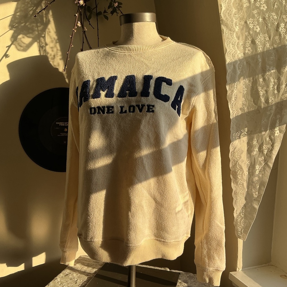 Pacific & Co. Jamaica "One Love" Baby yellow Knitted Crewneck